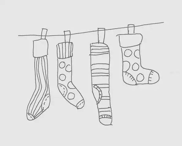 圣诞袜简笔画圣诞袜简笔画图片