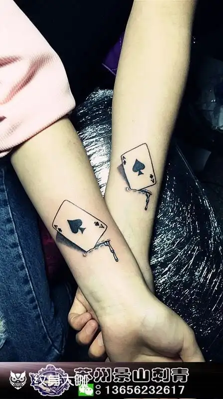 扑克牌_纹身图案手稿图片_朱景山的纹身作品集