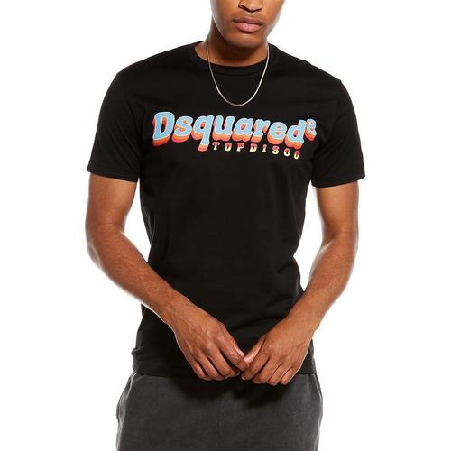 dsquared2男款黑色t恤|logo t-shirt