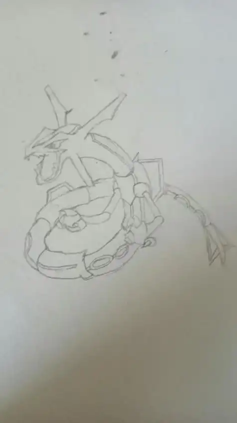 烈空座超进化简笔画(闪光裂空座进化简笔画) -【爱个性】