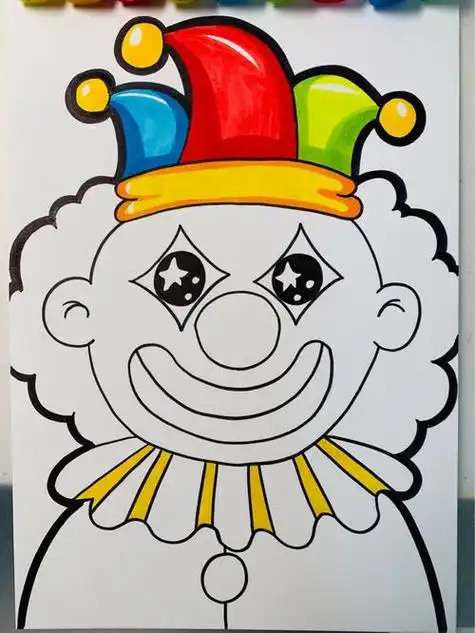 小丑身体简笔画教授
