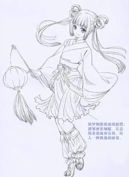 古风人物绘画教学,孩童与少女篇古风头像好好康古风美少女动漫简笔画
