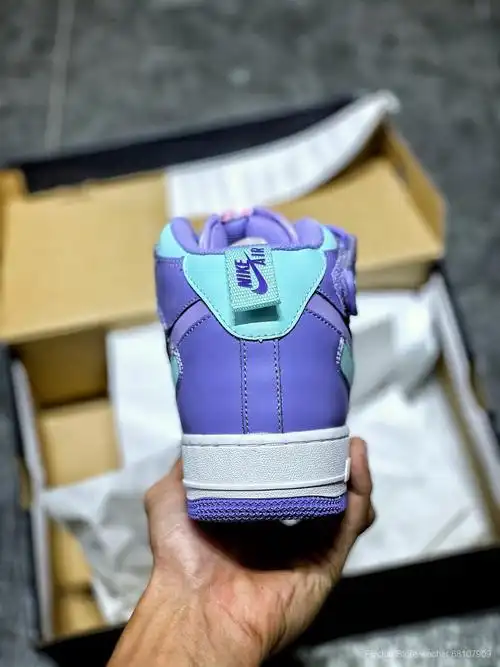 nike  air force 1空军一号中帮板鞋 3m反光 紫罗兰 货号:cv3039-107