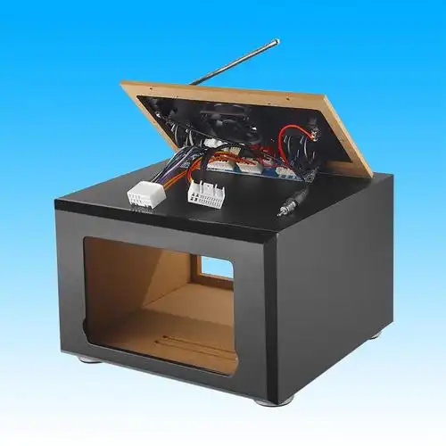 现代悦动汽车cd机改装家用音响木箱外壳现代尾线插头车载cd改家用