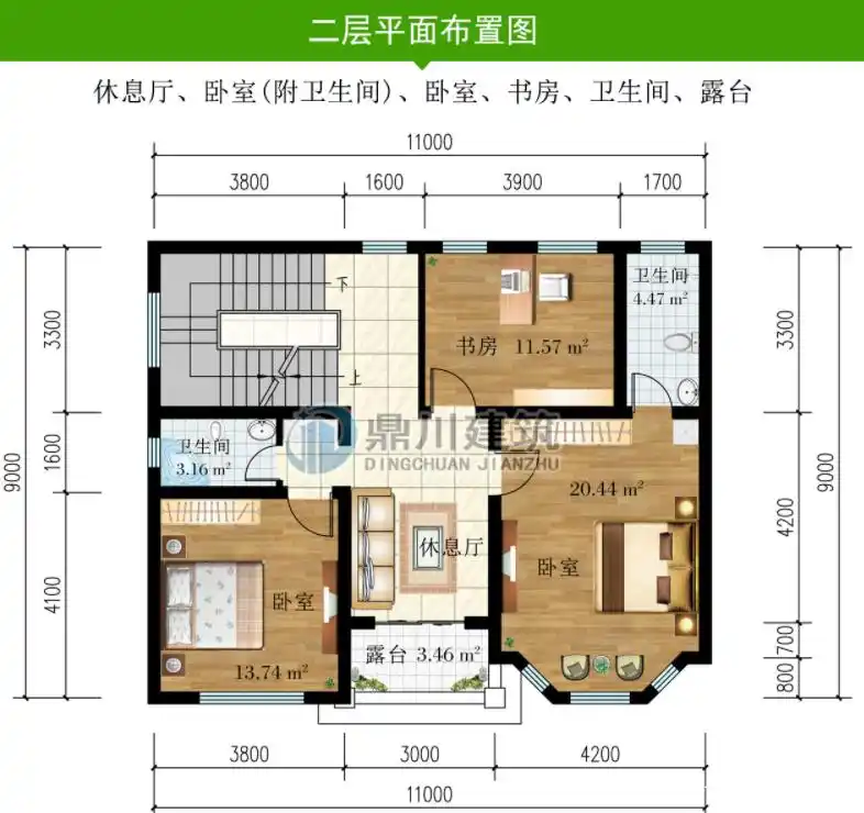 11米×9米三层简欧别墅,占地小空间大,真正为建房人考虑的设计