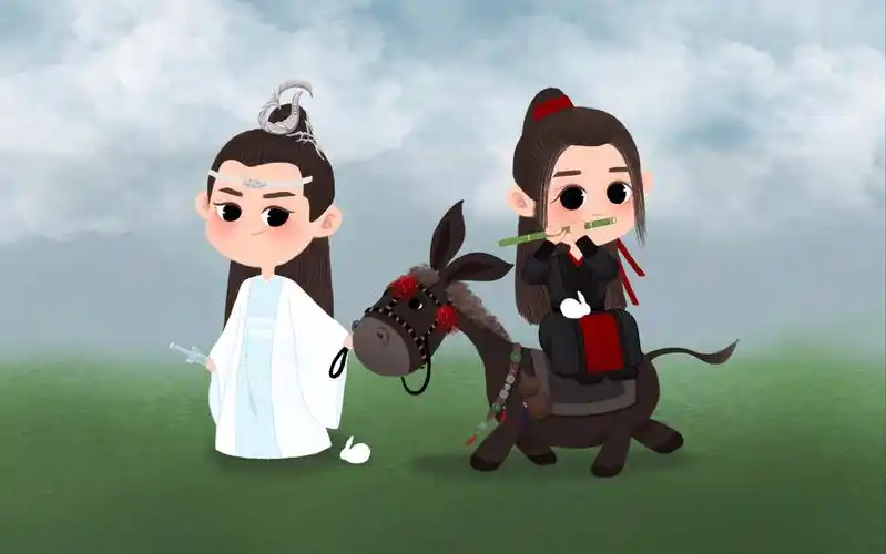 【procreate】陈情令q版忘羡蓝忘机魏无羡绘画过程