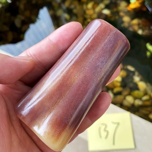 天然骆驼骨血料满蝌蚪纹手工雕刻未脱脂驼骨素手把件吊坠藏式文玩