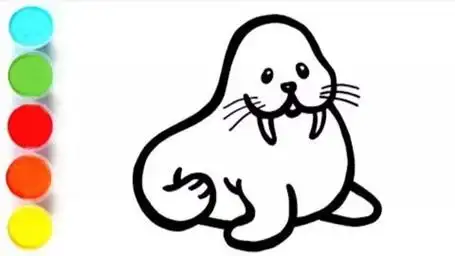 和宝宝一起画小海豹