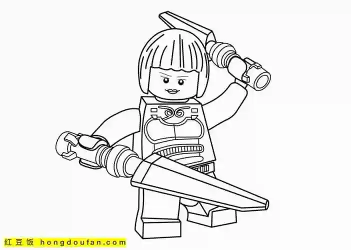 10张令男孩子们尖叫的乐高忍者主题涂色图片-红豆饭小学生简笔画大全