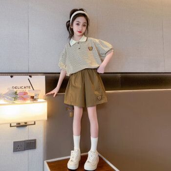 梵美莲儿童衣服女10到12岁套装夏季中大童夏款15岁女装童夏装夏款洋气