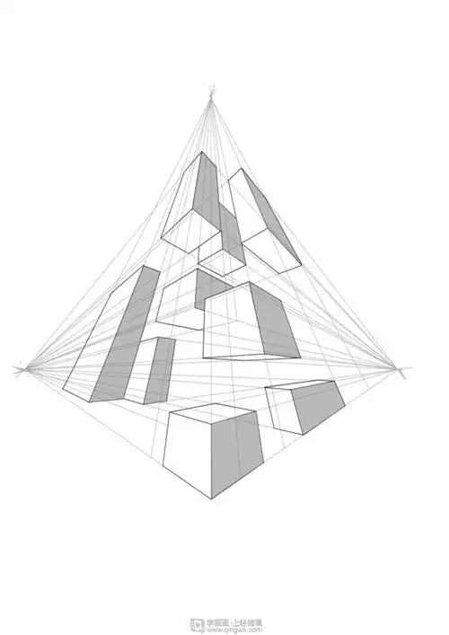 动漫插画基础三点透视练习