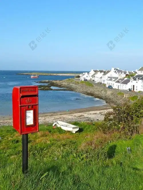 蓝色广告自然唯美邮政信箱背景图片