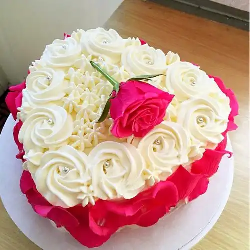 leungdoudou做的心形戚风蛋糕