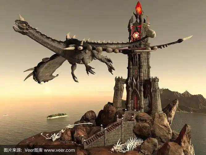 暗色,三维图形,绘画插图,幻想,塔