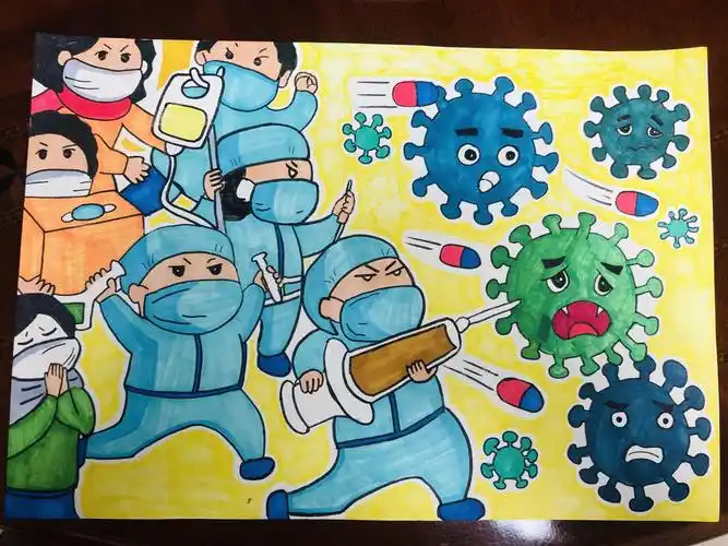 童心抗疫,共克时艰——荆林中心幼儿园师幼抗疫美术作品展