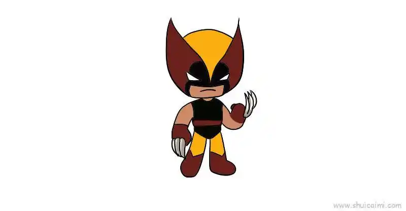 金刚狼教程儿童画怎么画 金刚狼教程简笔画图片大全