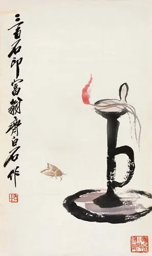 齐白石事事如意立轴纸本