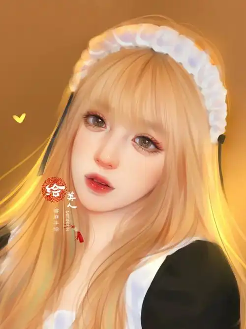 绘美人睿麻手绘女生甜美头像