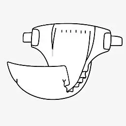 白色卡通婴儿纸尿裤尿不湿