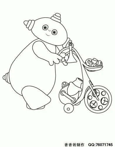 《花园宝宝》涂色画