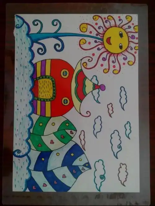 幼儿大班简笔画涂鸦作品示范