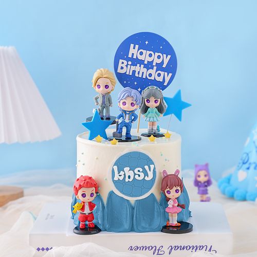 斗罗大陆生日蛋糕装饰动漫人物唐三小舞史莱克七怪场景装扮摆件售价