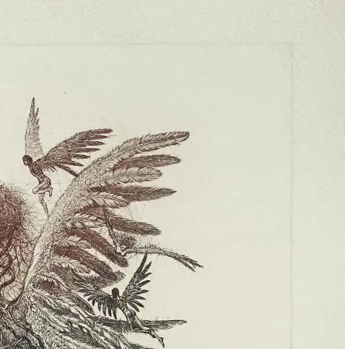 保加利亚铜版画家罗伯特巴诺莫夫《预感》