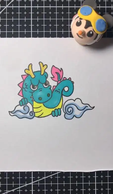 怎么画可爱的龙简笔画龙简笔画怎么画中国龙的简单画法恐龙世界之可爱