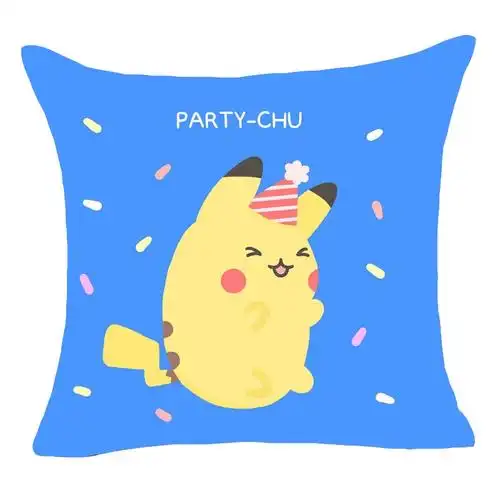 神奇宝贝皮卡丘抱枕可爱卡通枕头汽车沙发腰靠儿童靠垫