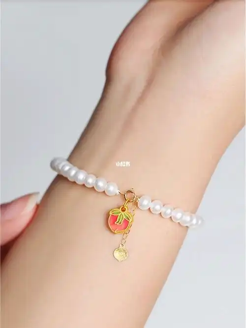 烧蓝桃子日常佩戴的高颜值手链