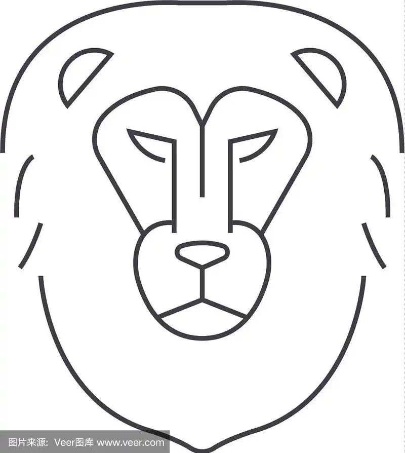 狮子头线图标签约