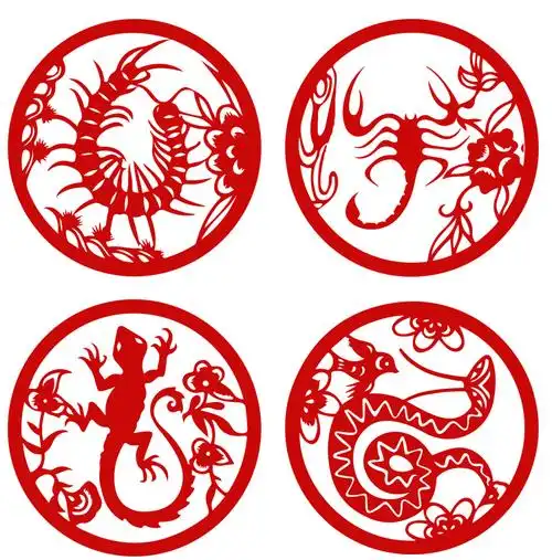 端午节剪纸材料包剪纸图案底稿传统五毒葫芦五毒节剪纸diy制作端午