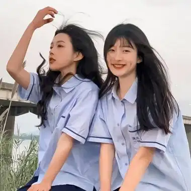 长发女生双人同框闺蜜真人头像