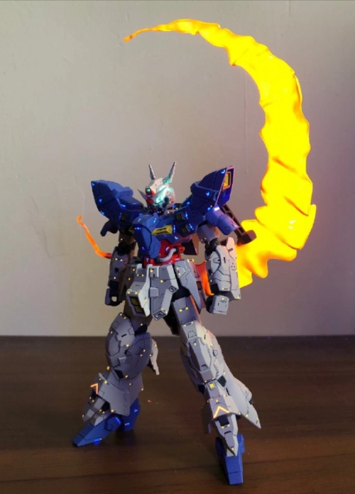 模玩控亮晶晶荧光水贴月高达模型