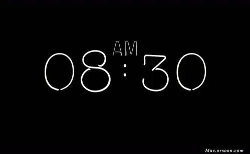 5k高清桌面数字时钟mac动态壁纸