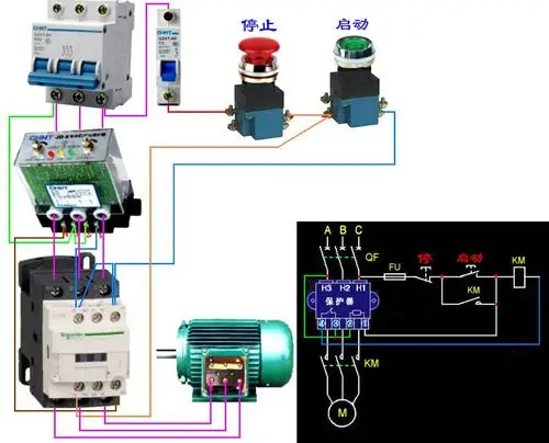 施耐德接触器怎么接电子式保护器