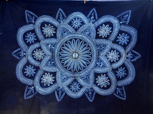 云南大理白族手工扎染桌布壁挂民族风礼物装饰白族扎染