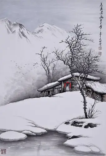 名家国画雪景作品欣赏