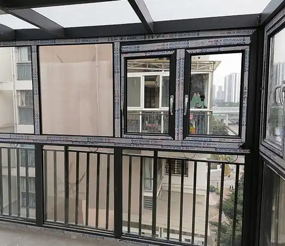 效果图阳台封窗断桥阳台封窗图片落地窗封阳台断桥铝合金门窗108断桥