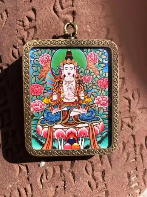 极品热贡彩唐【生肖马的守护神—大势至菩萨】大势至菩萨能够给属马者