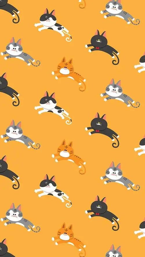 猫咪 图案 背景 壁纸