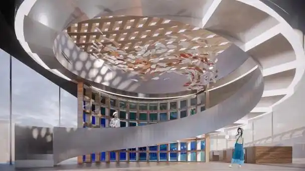 奥默默新作:江西万安鱼文化馆