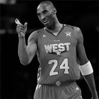 科比头像黑白高清帅气图片