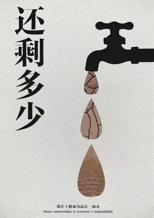 "珍视点滴汇清流,青春绘梦共节水"节水海报获奖作品展示