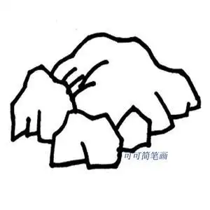 大岩石简笔画xiao 简笔画图片大全-普车都