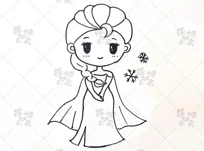 不同难易程度的十位小公主简笔画适合不同年龄段孩子学习哦