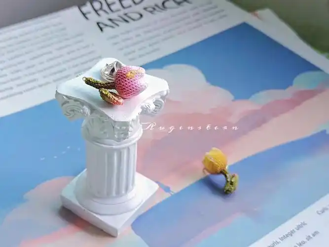 郁金香胸针丨领针#微钩  #我的手作日常  #钩针图解  #郁金香  #微钩