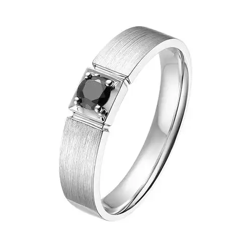 dr darryring男士钻戒真爱戒指定制-黑骑士18k白金镶钻送男友