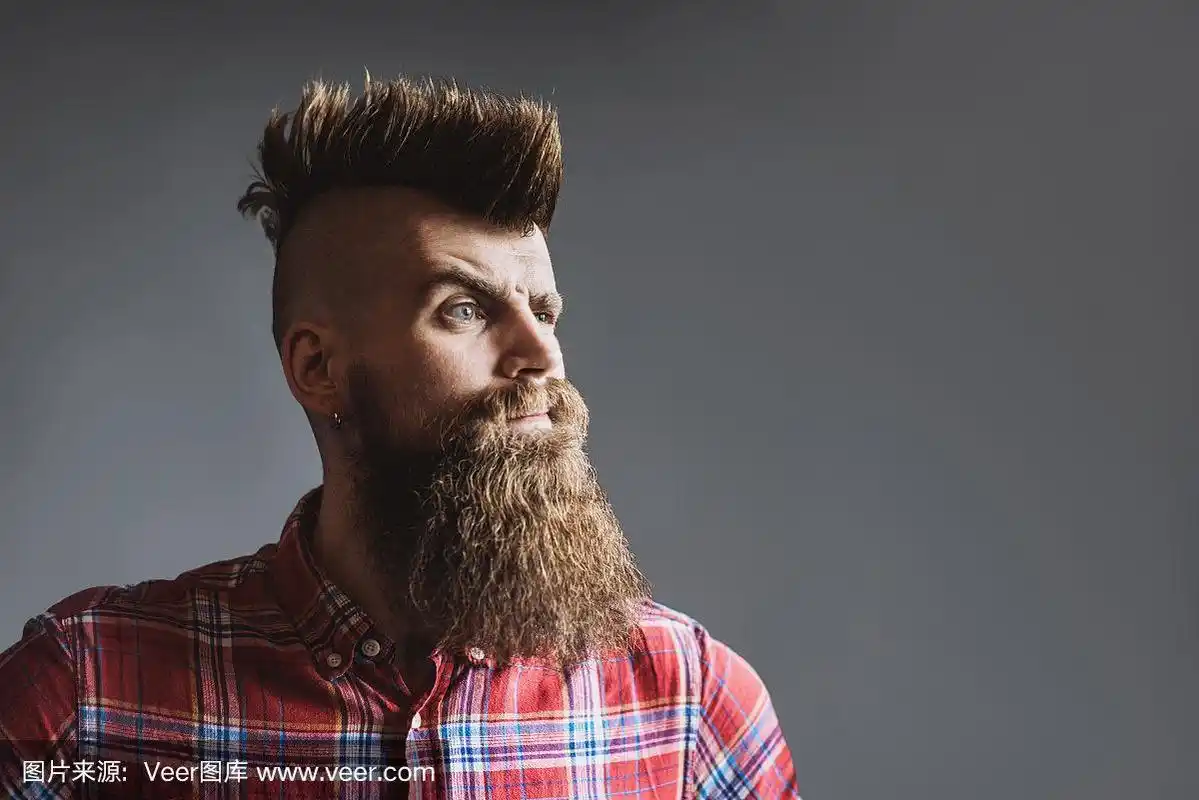 青年人,男人,肖像,莫西干头,朋克