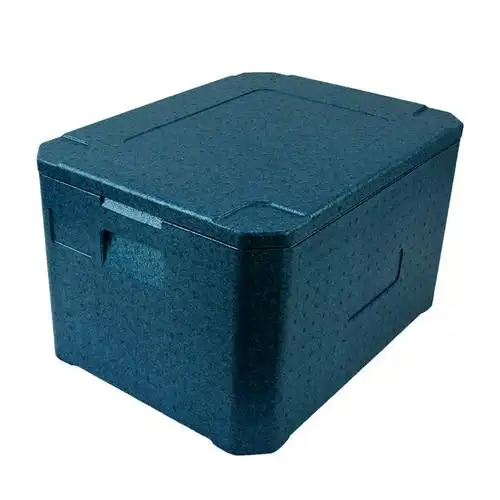 保温箱epp高密度泡沫箱冷藏保鲜箱盒饭配送食材周转箱深兰色 70升